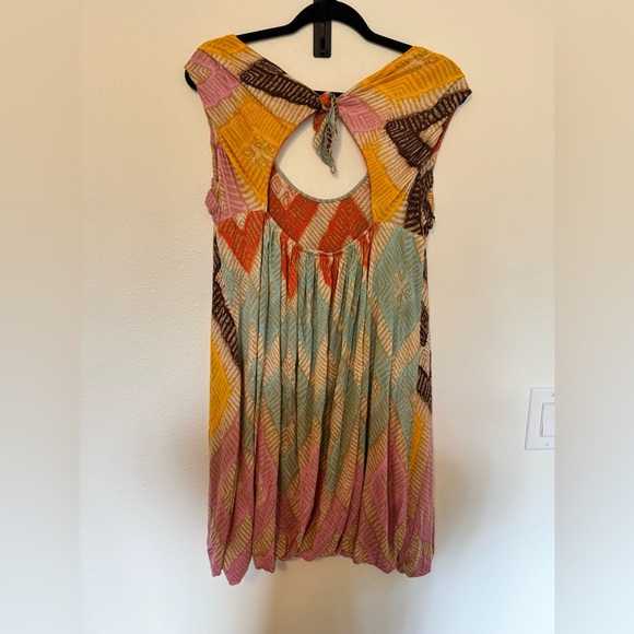 Diane Von Furstenberg Ora Printed Bubble Mini Dress Modal Silk Colorful Medium - Picture 2 of 4